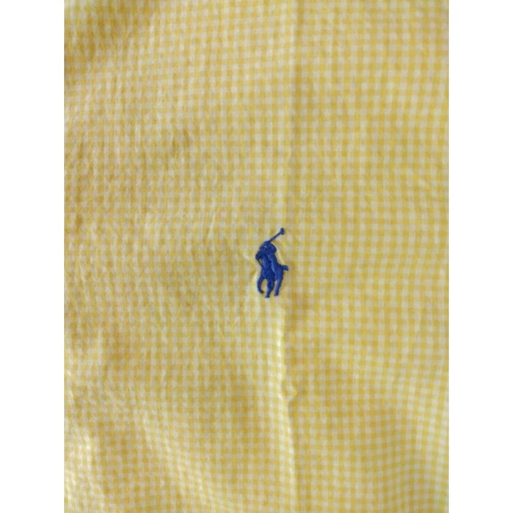 POLO‎ RALPH LAUREN MEN'S CLASSIC FIT 100% COTTON SHIRT YELLOW CHECK SIZE XL